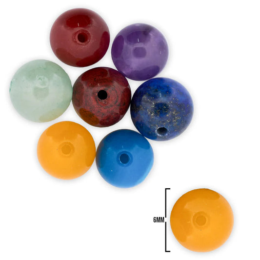 7 Chakras 6mm Por 7 Unidades