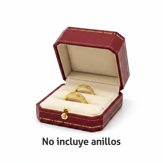 Estuche De Lujo CT Rojo Para Argollas N041