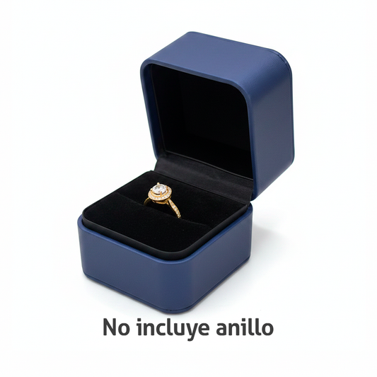 Estuche Para Solitario Azul Oscuro N014