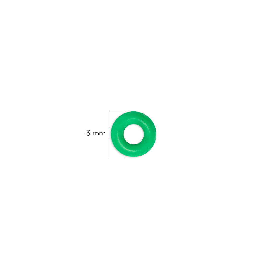 Oring Pequeño Por Unidad Verde Neón Grueso