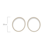 Oring Por Par Delgado Beige Claro