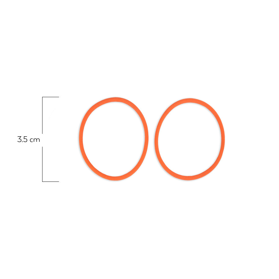 Oring Por Par Delgado Naranja