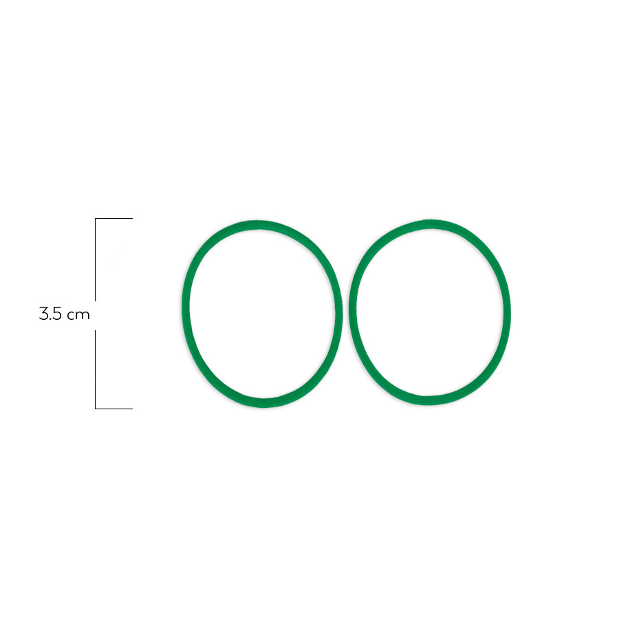 Oring Por Par Delgado Verde Neón