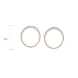 Oring Por Par Grueso Beige Claro