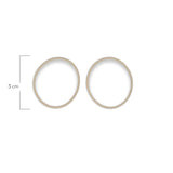 Oring Por Par Delgado Beige Claro