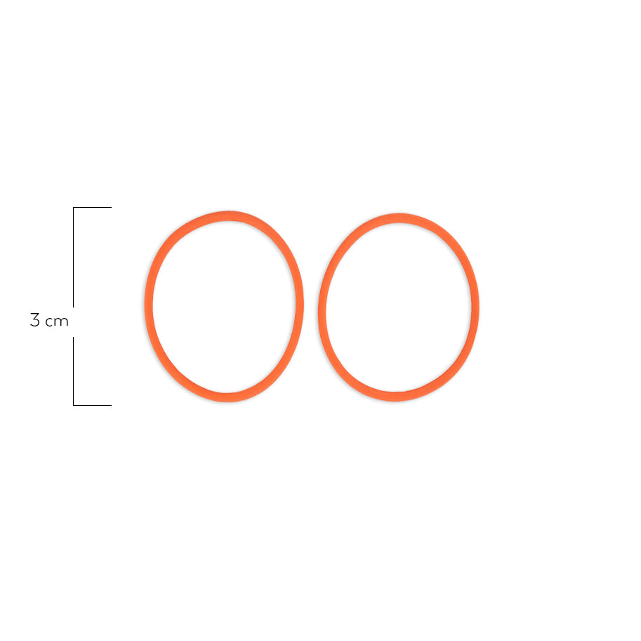 Oring Por Par Delgado Naranja