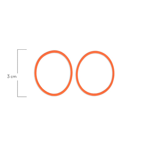 Oring Por Par Delgado Naranja