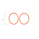 Oring Por Par Delgado Naranja