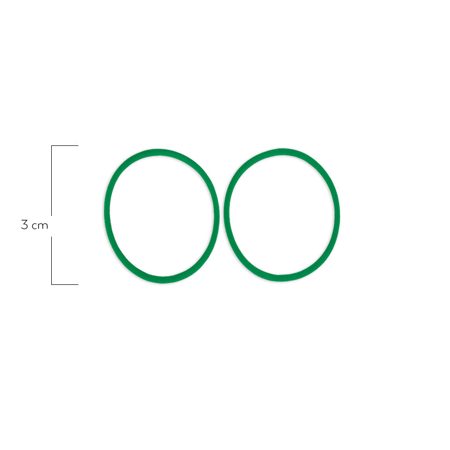 Oring Por Par Delgado Verde Neón