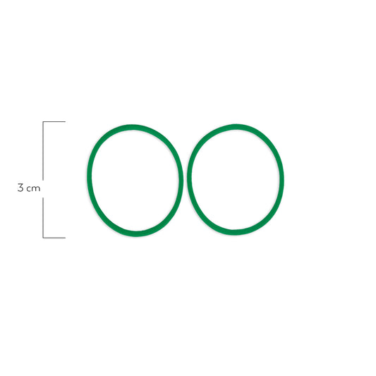 Oring Por Par Delgado Verde Neón
