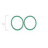 Oring Por Par Delgado Verde Neón