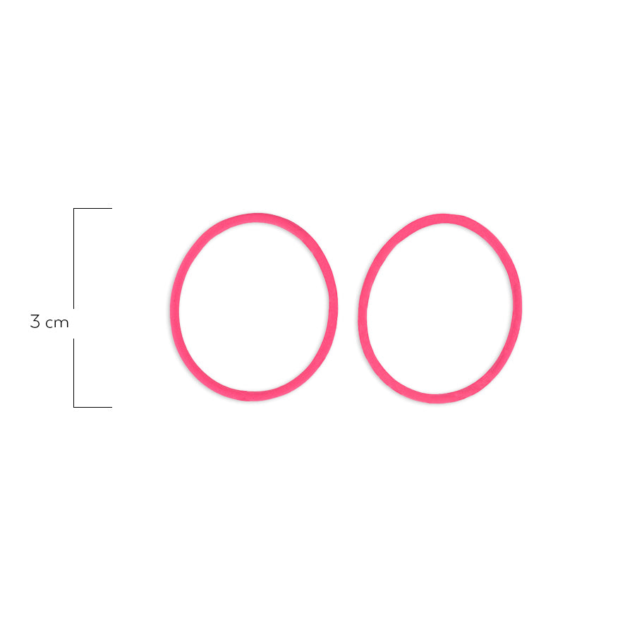 Oring Por Par Grueso Fucsia