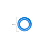 Oring Pequeño Por Unidad Azul Pitufo Delgado