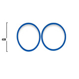 Oring Por Par Grueso Azul Pitufo