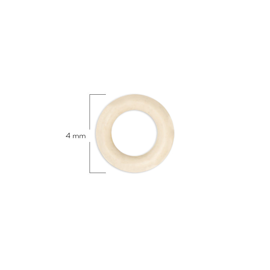 Oring Pequeño Por Unidad Beige Claro Delgado