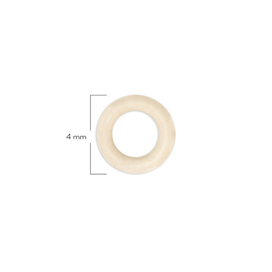 Oring Pequeño Por Unidad Beige Claro Delgado