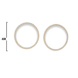 Oring Por Par Grueso Beige Claro