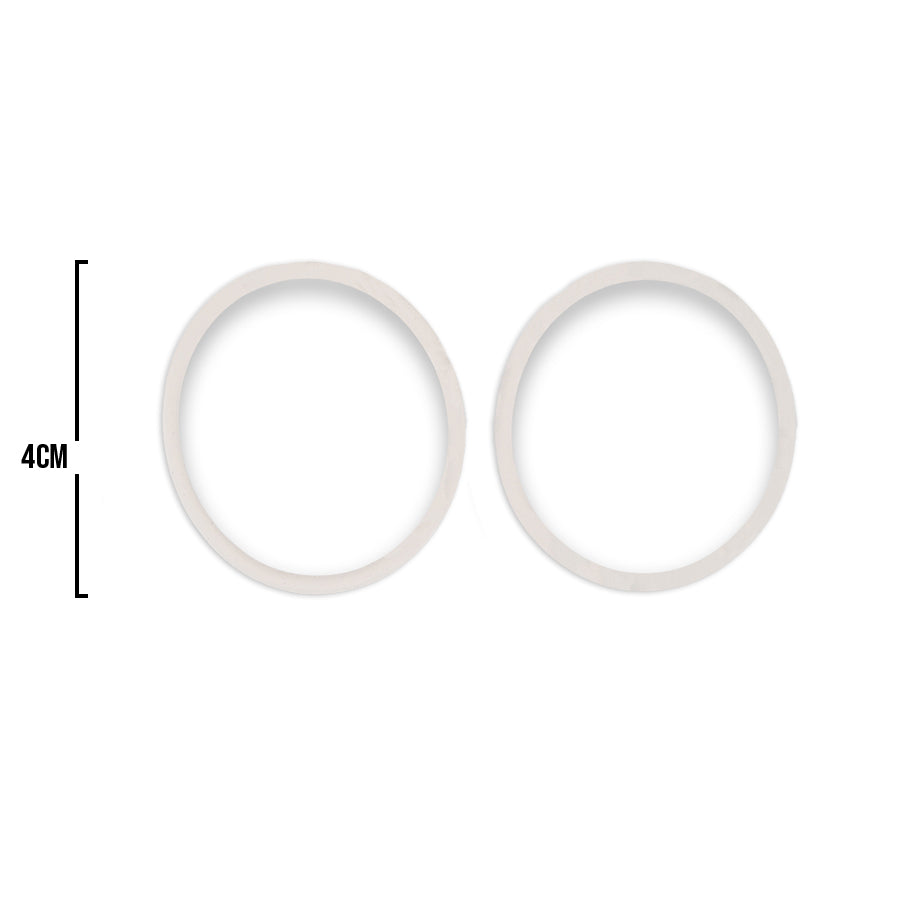 Oring Por Par Grueso Blanco