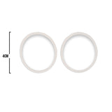 Oring Por Par Grueso Blanco
