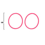 Oring Por Par Grueso Fucsia