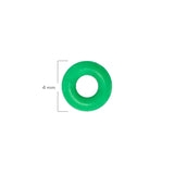 Oring Pequeño Por Unidad Verde Neón Grueso