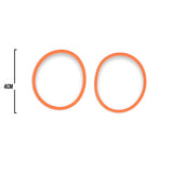 Oring Por Par Grueso Naranja