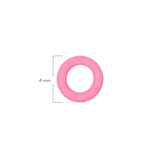 Oring Pequeño Por Unidad Rosado Delgado