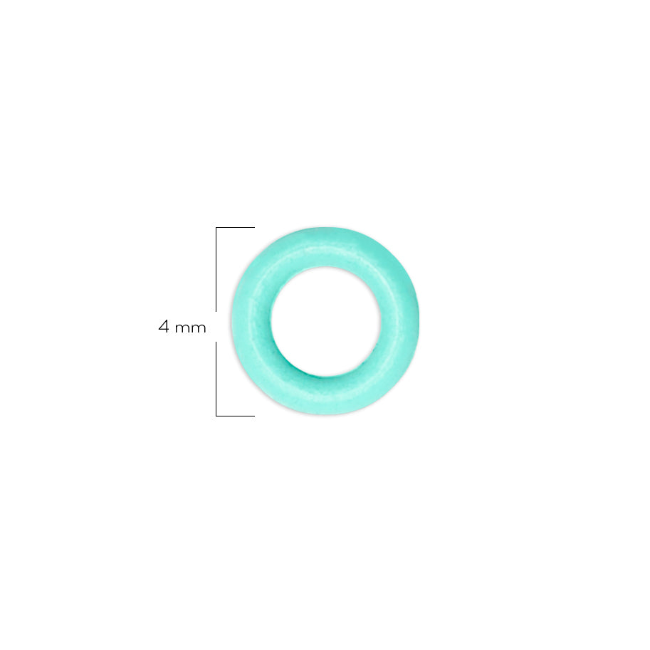 Oring Pequeño Por Unidad Verde Menta Delgado
