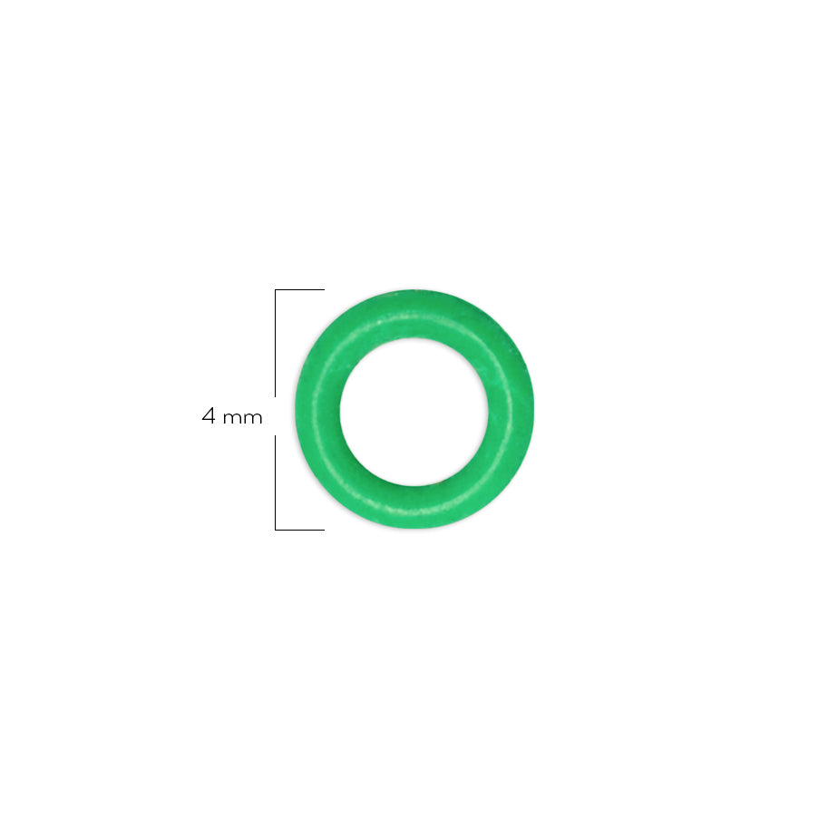 Oring Pequeño Por Unidad Verde Neón Delgado
