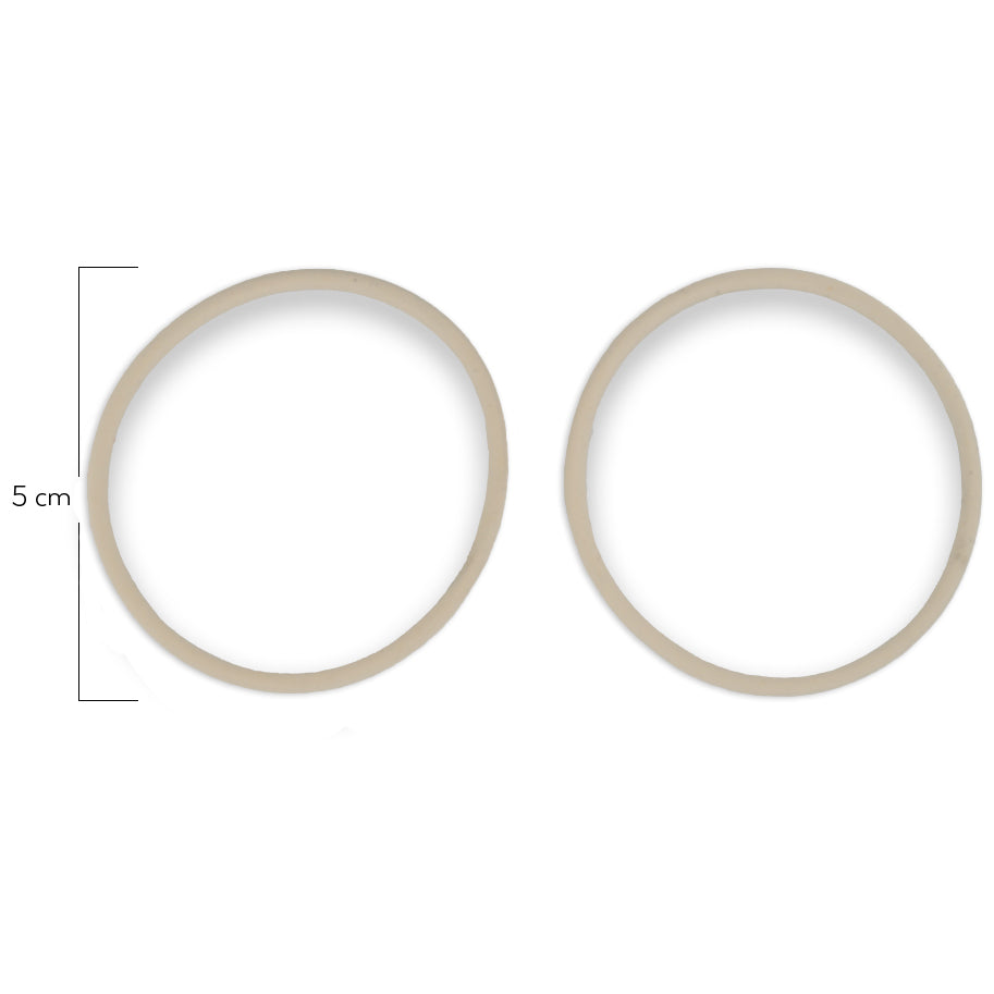 Oring Por Par Delgado Beige Claro