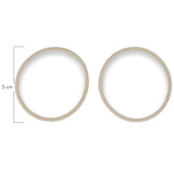 Oring Por Par Delgado Beige Claro