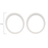 Oring Por Par Grueso Blanco