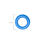 Oring Pequeño Por Unidad Azul Pitufo Delgado