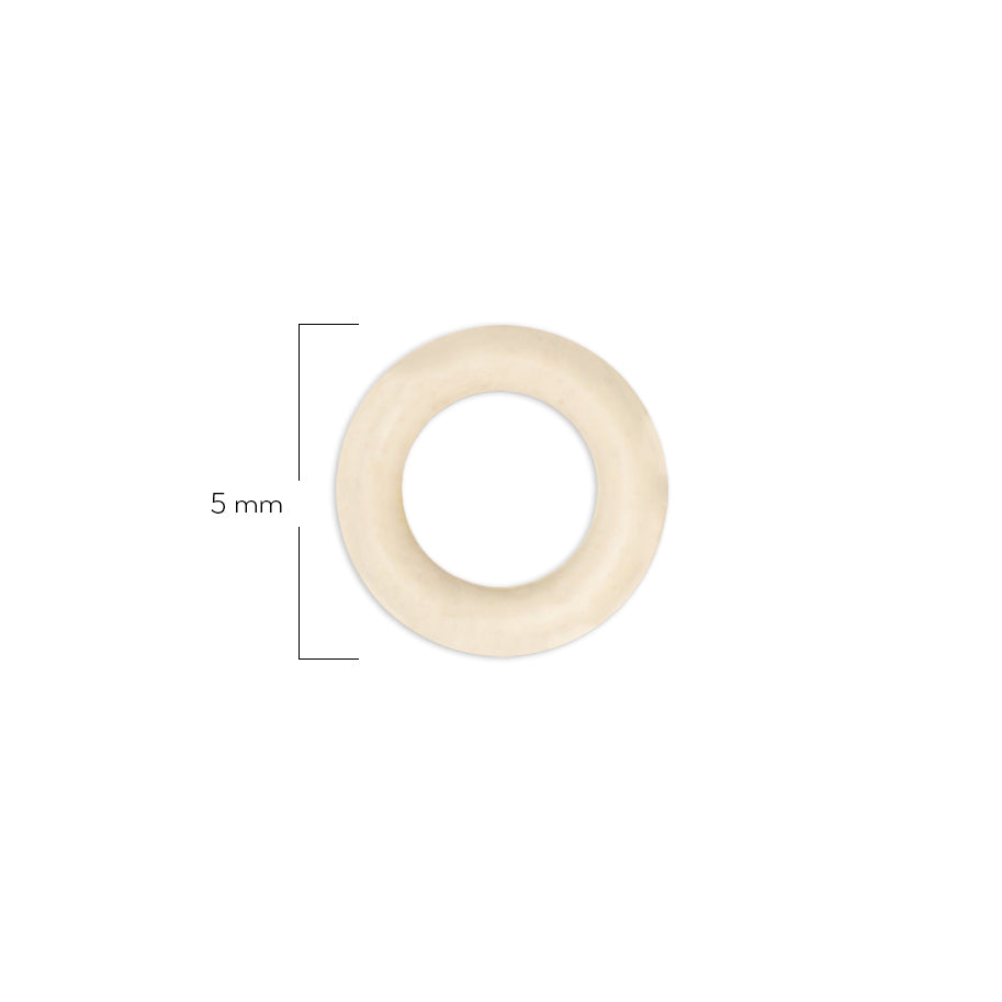 Oring Pequeño Por Unidad Beige Claro Delgado