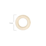 Oring Pequeño Por Unidad Beige Claro Delgado