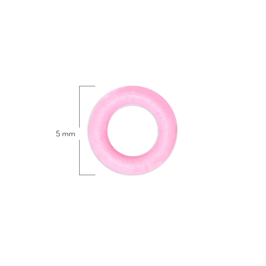 Oring Pequeño Por Unidad Rosado Bebé Delgado