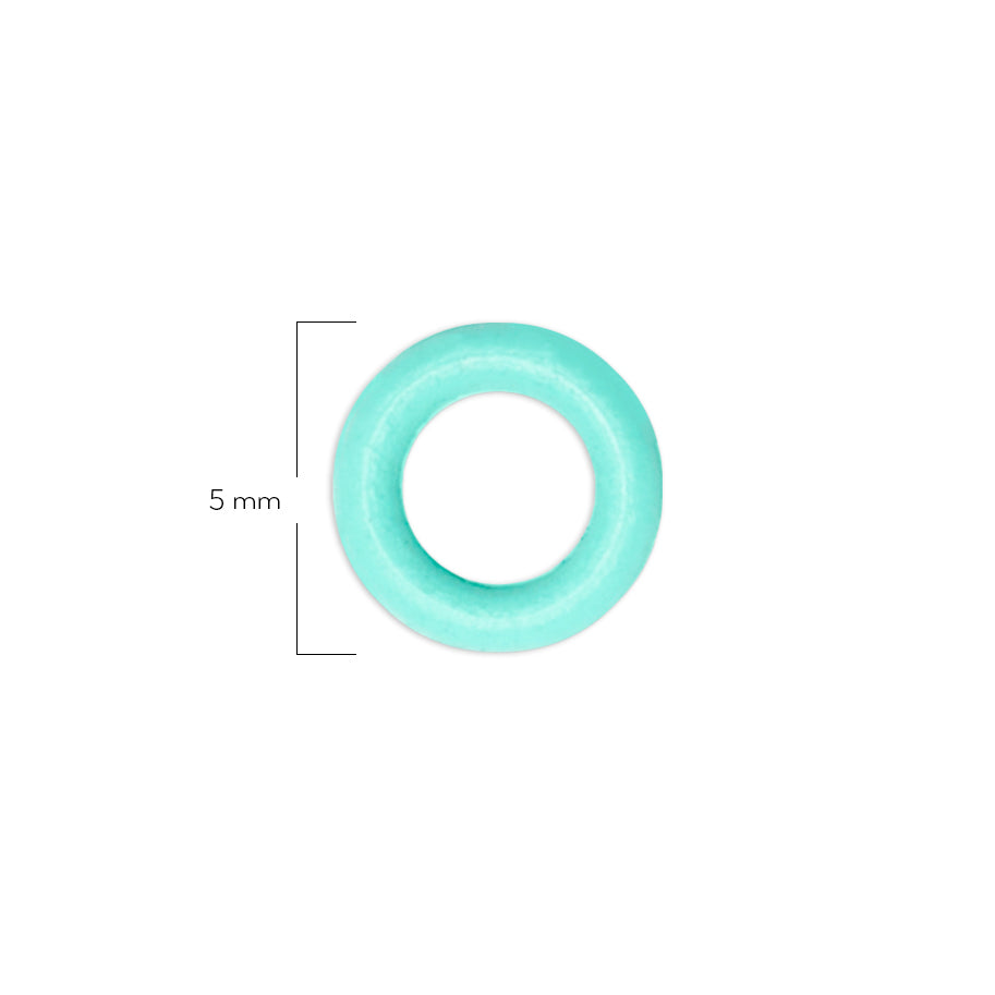 Oring Pequeño Por Unidad Verde Menta Delgado