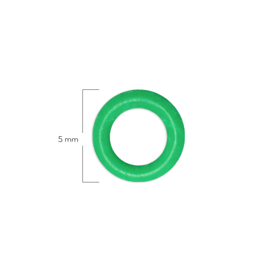 Oring Pequeño Por Unidad Verde Neón Delgado