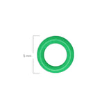 Oring Pequeño Por Unidad Verde Neón Delgado