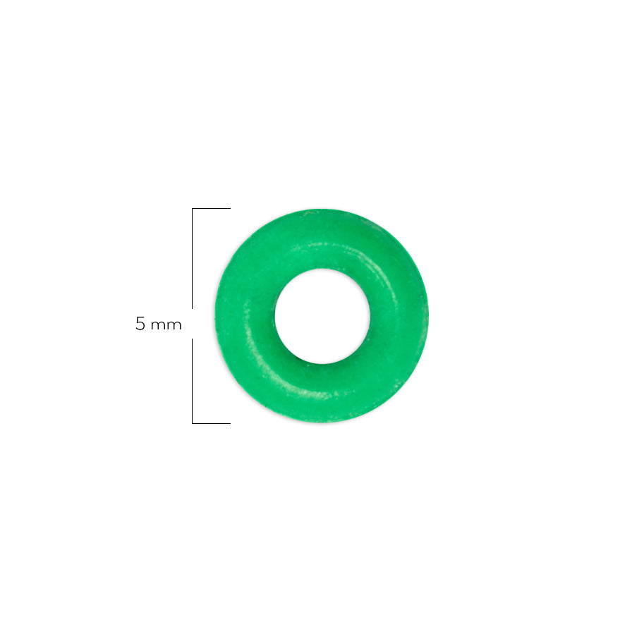 Oring Pequeño Por Unidad Verde Neón Grueso