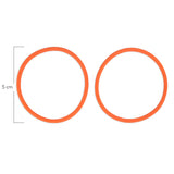 Oring Por Par Delgado Naranja