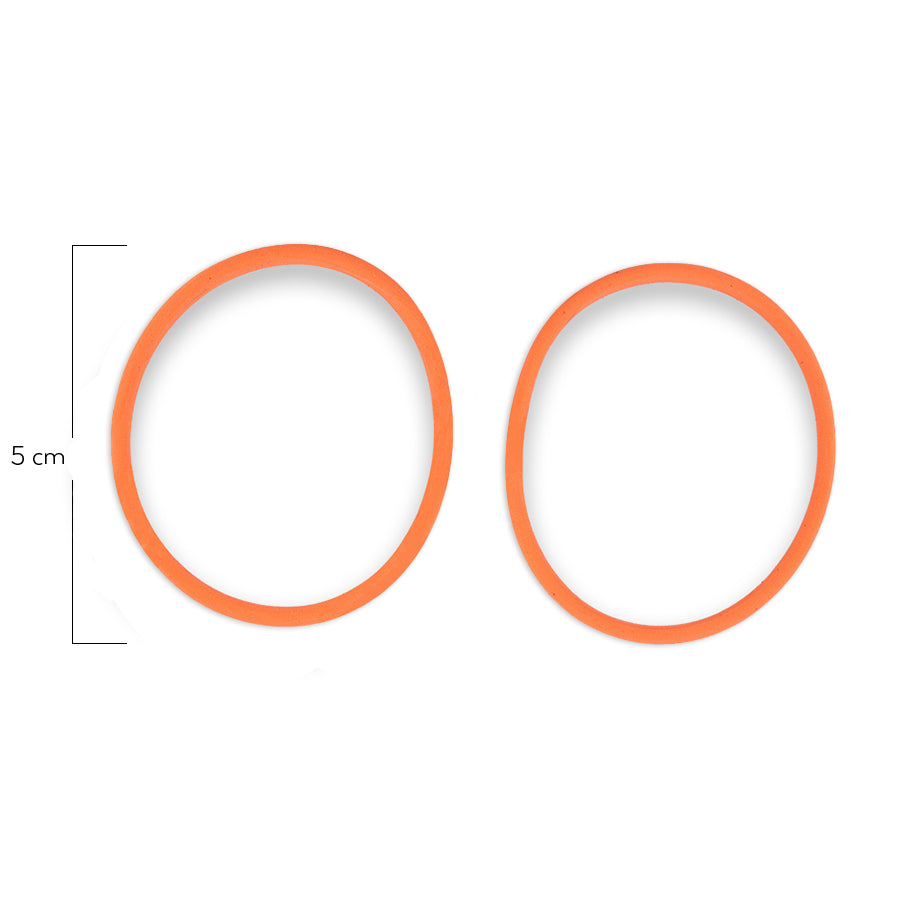 Oring Por Par Grueso Naranja