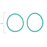 Oring Por Par Delgado Verde Menta