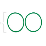 Oring Por Par Delgado Verde Neón