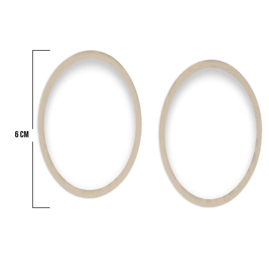 Oring Por Par Grueso Beige Claro