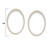 Oring Por Par Grueso Beige Claro