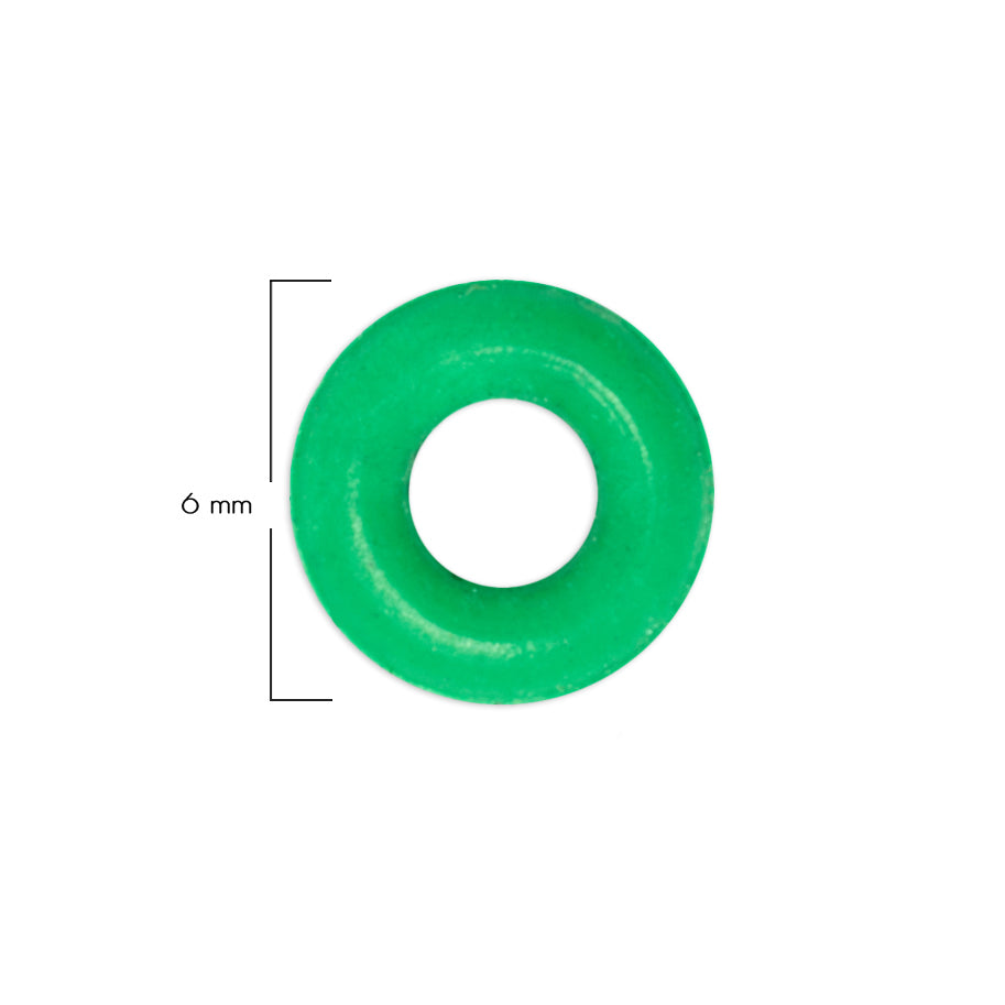 Oring Pequeño Por Unidad Verde Neón Grueso