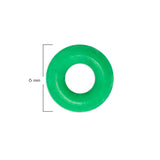 Oring Pequeño Por Unidad Verde Neón Grueso