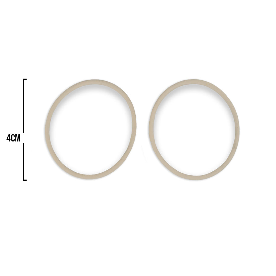 Oring Por Par Delgado Beige Claro
