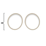Oring Por Par Delgado Beige Claro